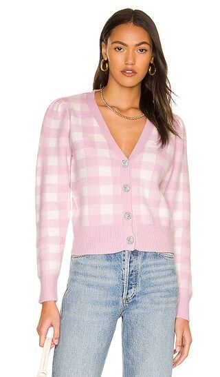 Picnic Cardigan in Pink & White Plaid | Revolve Clothing (Global)