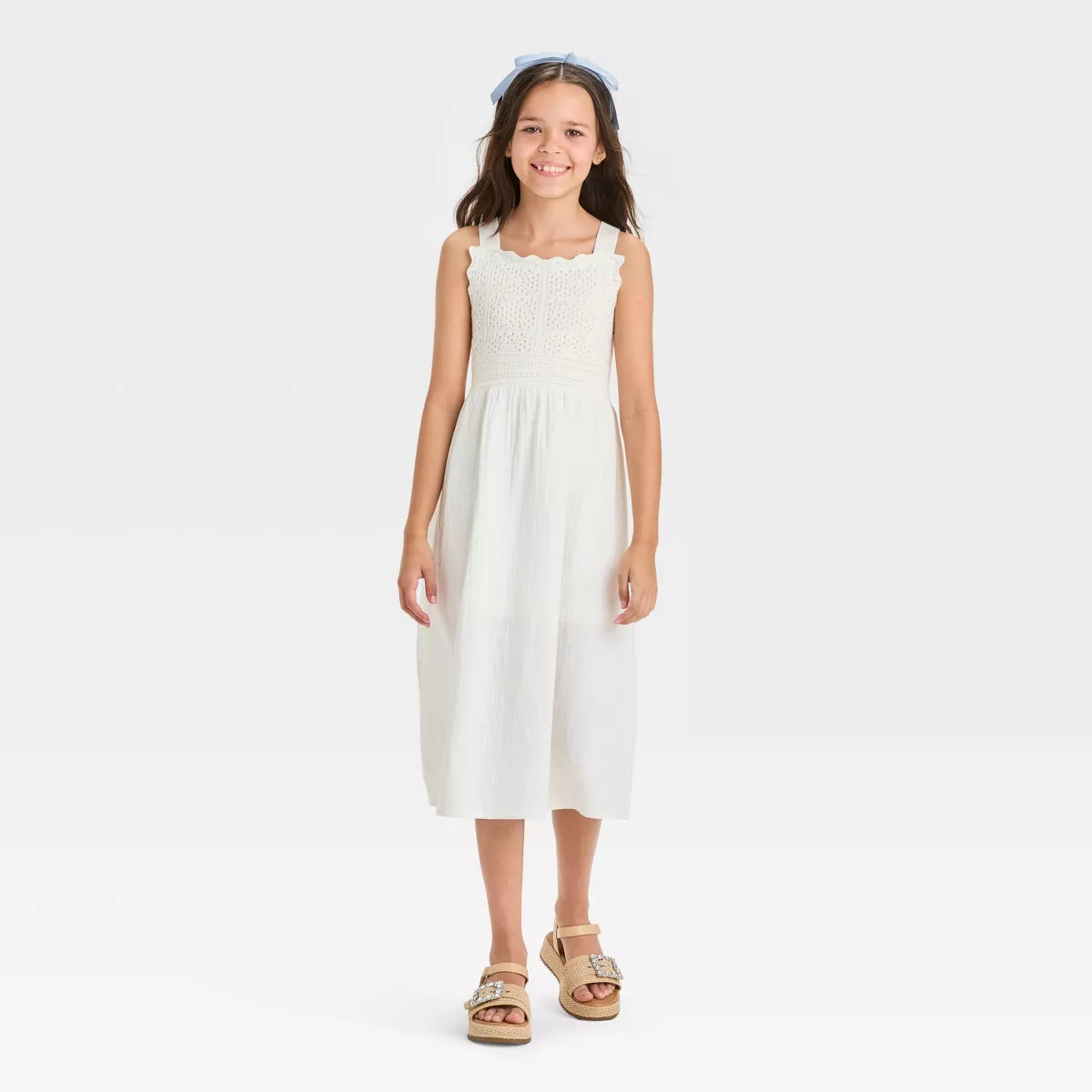 Girls' Sweater Tank Maxi Dress - Cat & Jack™ Cream | Target