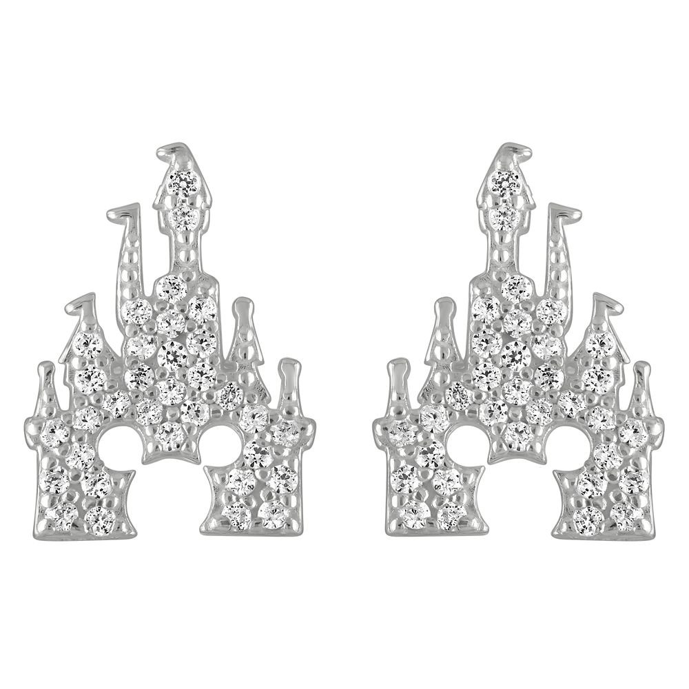 Mickey Mouse Fantasyland Castle Earrings by Rebecca Hook – Silver | Disney Store