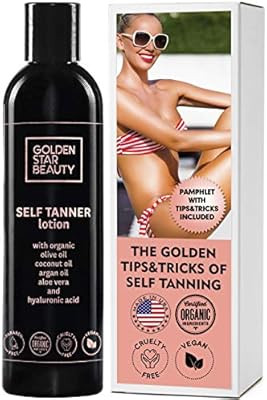 Self Tanner - Tanning Lotion w/Organic & Natural Ingredients, Sunless Tanning Lotion for Flawless... | Amazon (US)