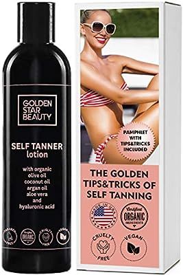Self Tanner - Tanning Lotion w/Organic & Natural Ingredients, Sunless Tanning Lotion for Flawless... | Amazon (US)