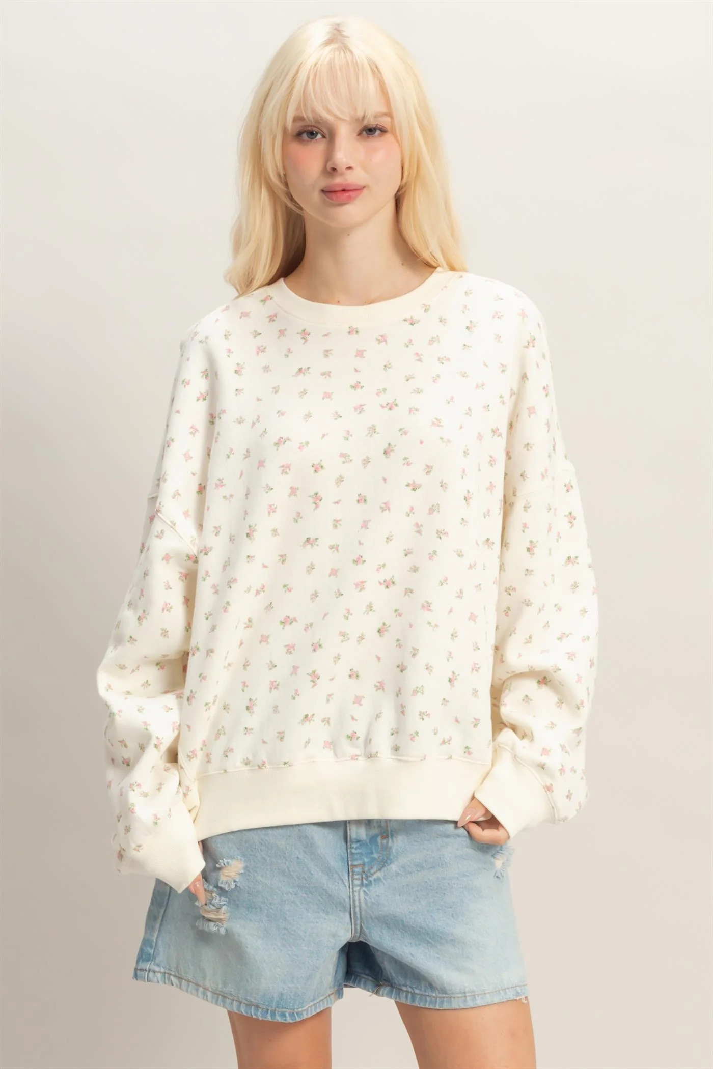 Pink Ditsy Floral Sweatshirt | PinkBlush Maternity