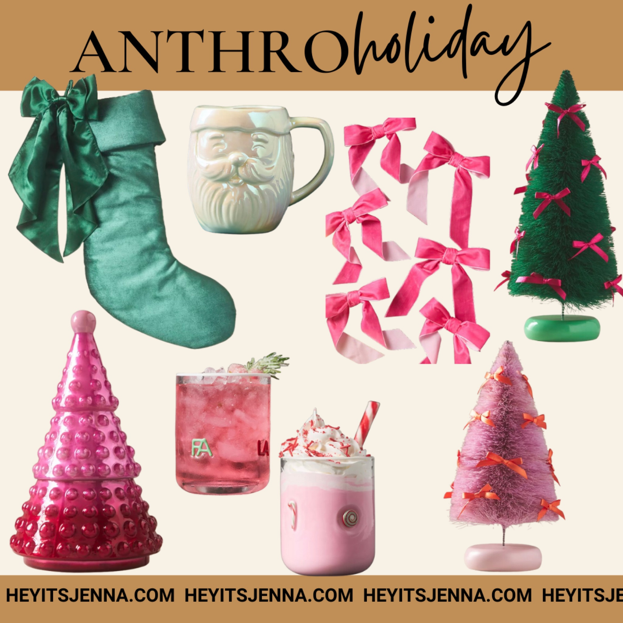 Holiday home decor finds from Anthro 
Anthropologie Christmas decorations 