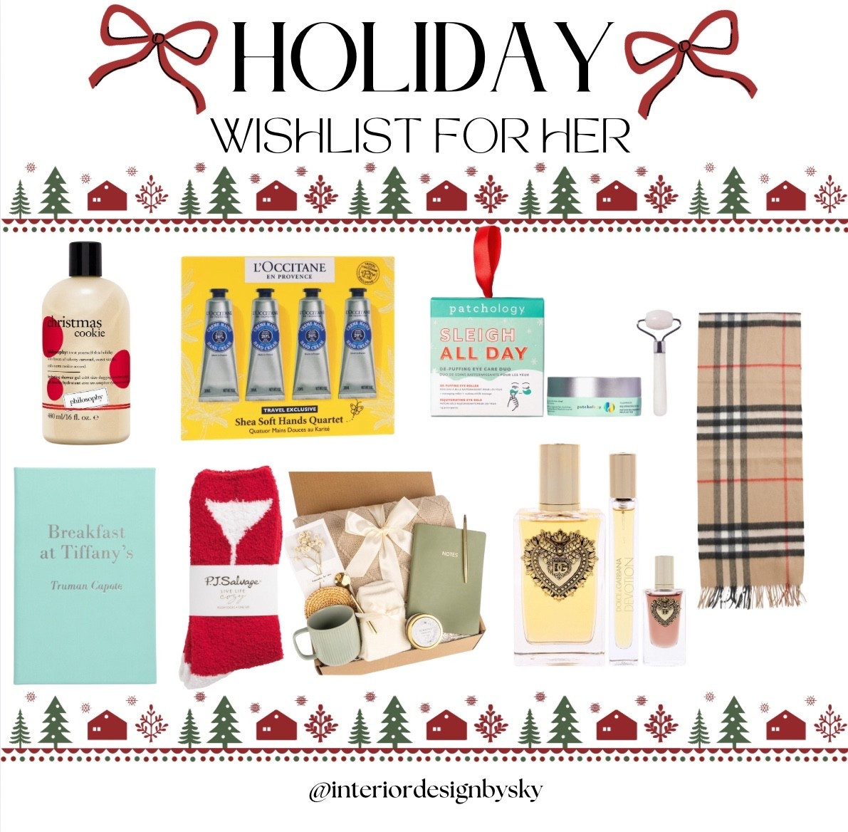 Cozy, classic, and wrapped with love 🎁✨
From winter scents to self-care sets and timeless accessories — this holiday wishlist for her has something every girl will adore.

#HolidayGiftGuide #GiftsForHer #HolidayFavorites #GiftInspo #InteriorDesignBySky

#LTKHoliday #LTKBeauty #LTKHome #LTKHoliday #LTKGiftGuide #LTKSaleAlert