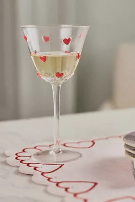 Handpainted Amorette Heart Icon Coupe Glass | Anthropologie (US)