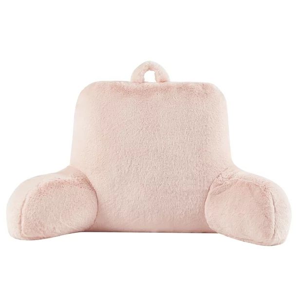 Mainstays Faux Fur Plush Bedrest Pillow, Specialty Size, Peach Pink, 1 Piece | Walmart (US)