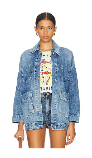 Avery Denim Jacket in Got The Blues | Revolve Clothing (Global)