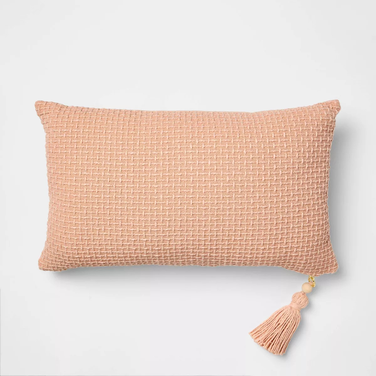 Lumbar Basketweave with Tassel Peach - Threshold™ Designed with Studio McGee | Target