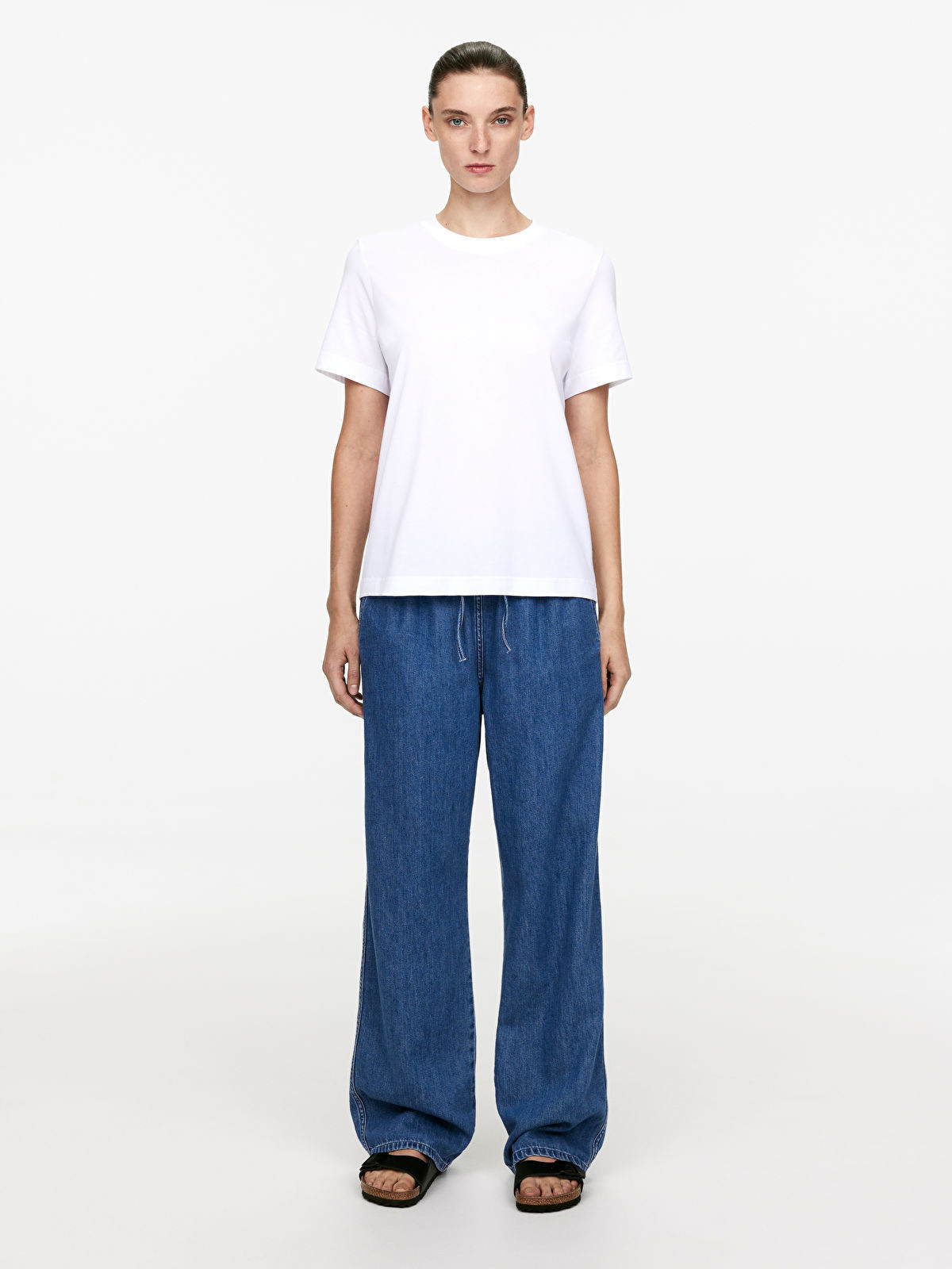Drawstring Denim Trousers | Arket UK