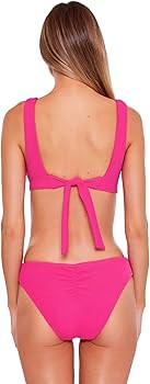 Amazon.com: Becca by Rebecca Virtue Women's Elliana Banded Triangle Bikini Top Cosmopolitan L : B... | Amazon (US)