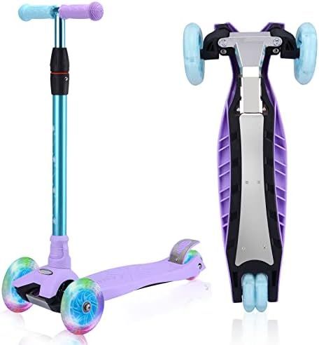 Kick Scooter Kids Scooter 3 Wheel Scooter, 4 Height Adjustable Pu Wheels Extra Wide Deck Best Gif... | Amazon (US)