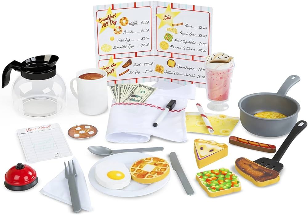 Melissa & Doug Star Diner Restaurant Play Set (41 pcs) - Pretend Play Food, Restaurant Toy Set Wi... | Amazon (US)