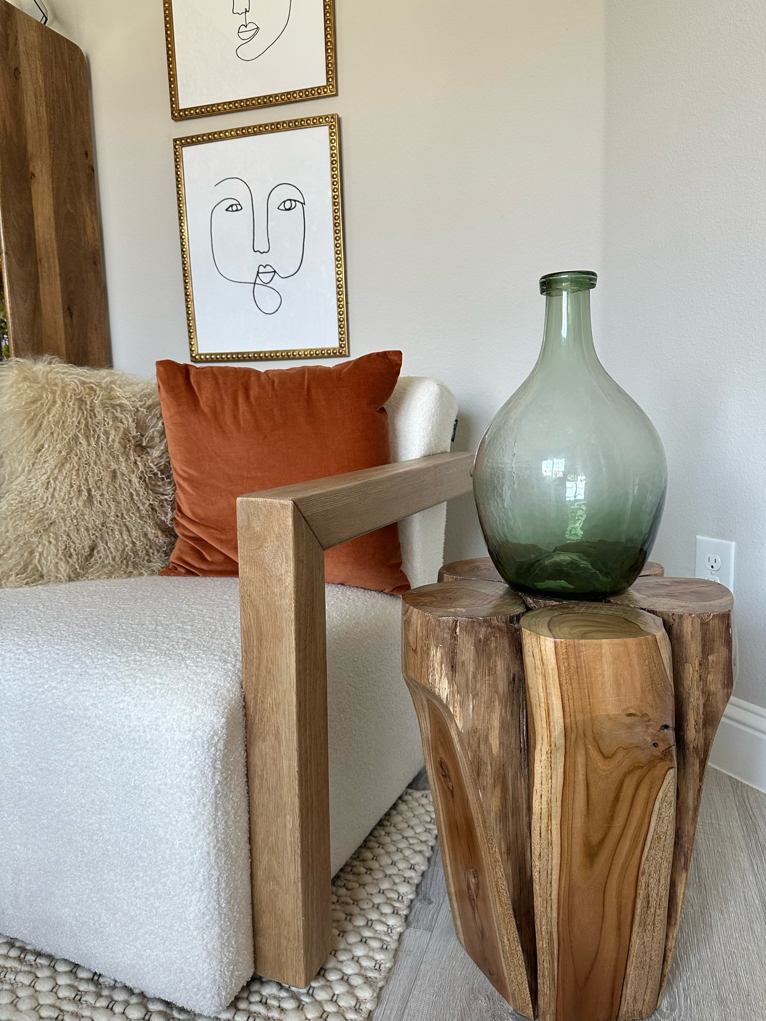 Obsessed with this Cute comfy corner! The colors from the pillows and vase tie it all together perfectly! 

#LTKU #LTKFind #LTKhome