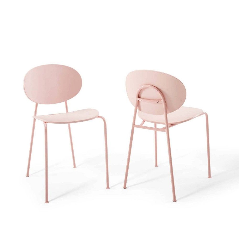 Set of 2 Palette Dining Side Chair Pink - Modway | Target