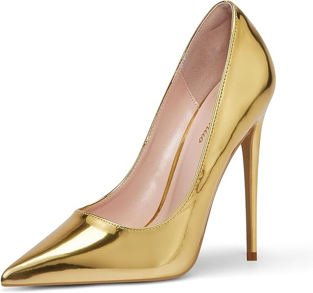 Elisabet Tang Women Pumps, Pointed Toe High Heel 4.7 inch/12cm Party Stiletto Heels Shoes | Amazon (US)