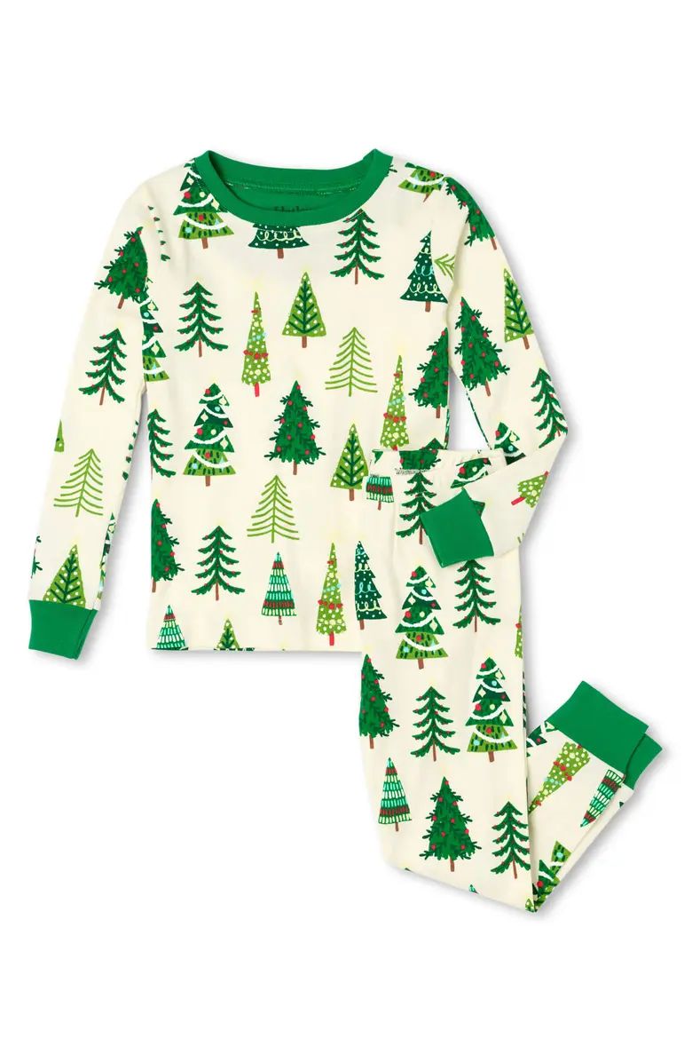 Hatley Kids' Christmas Trees Fitted Two-Piece Cotton Pajamas | Nordstrom | Nordstrom