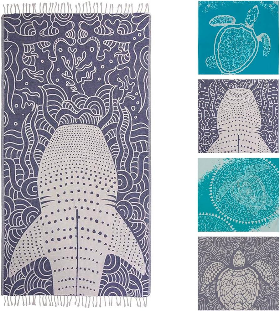 Sand Cloud Turkish Beach Towel - Sand Free - 100% Organic Turkish Cotton Yarn - Quick Dry Towel f... | Amazon (US)