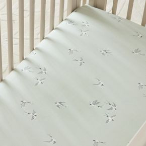 Joseph Altuzarra Painted Birds Crib Sheet | West Elm (US)