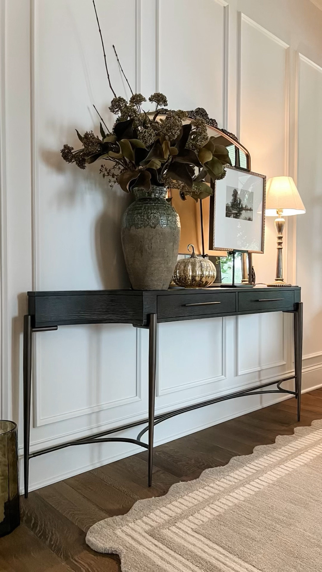 Fall vibes in my foyer with this gorgeous pottery vase, my favorite magnolia leaf stems and a pretty Mercury pumpkin. That’s all I changed. All else is the same. Seasonally refreshes don’t need to be complicated. 

I did find the vase in stock plus a few Mercury pumpkins  

#LTKFindsUnder50 #LTKHome #LTKSeasonal