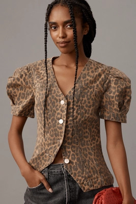 Damson Madder Shell Denim Top | Anthropologie (US)
