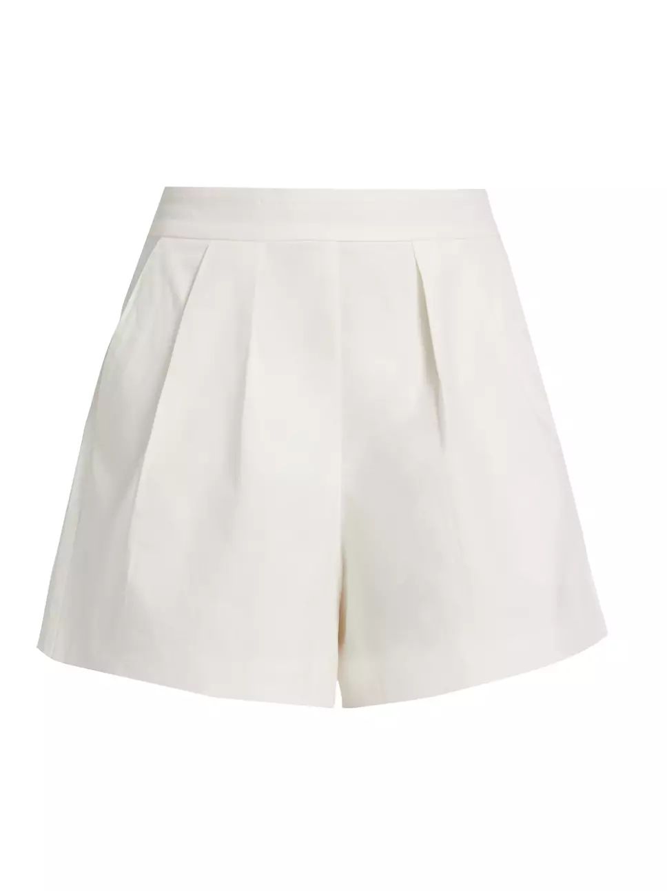 Amur Teri Pleated Cotton Shorts | Saks Fifth Avenue