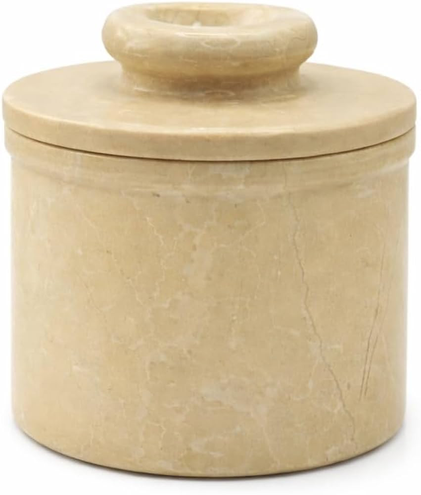 Marble Butter Keeper - French Butter Crock with Lid for Countertop, Natural Stone Butter Dish, Fr... | Amazon (US)