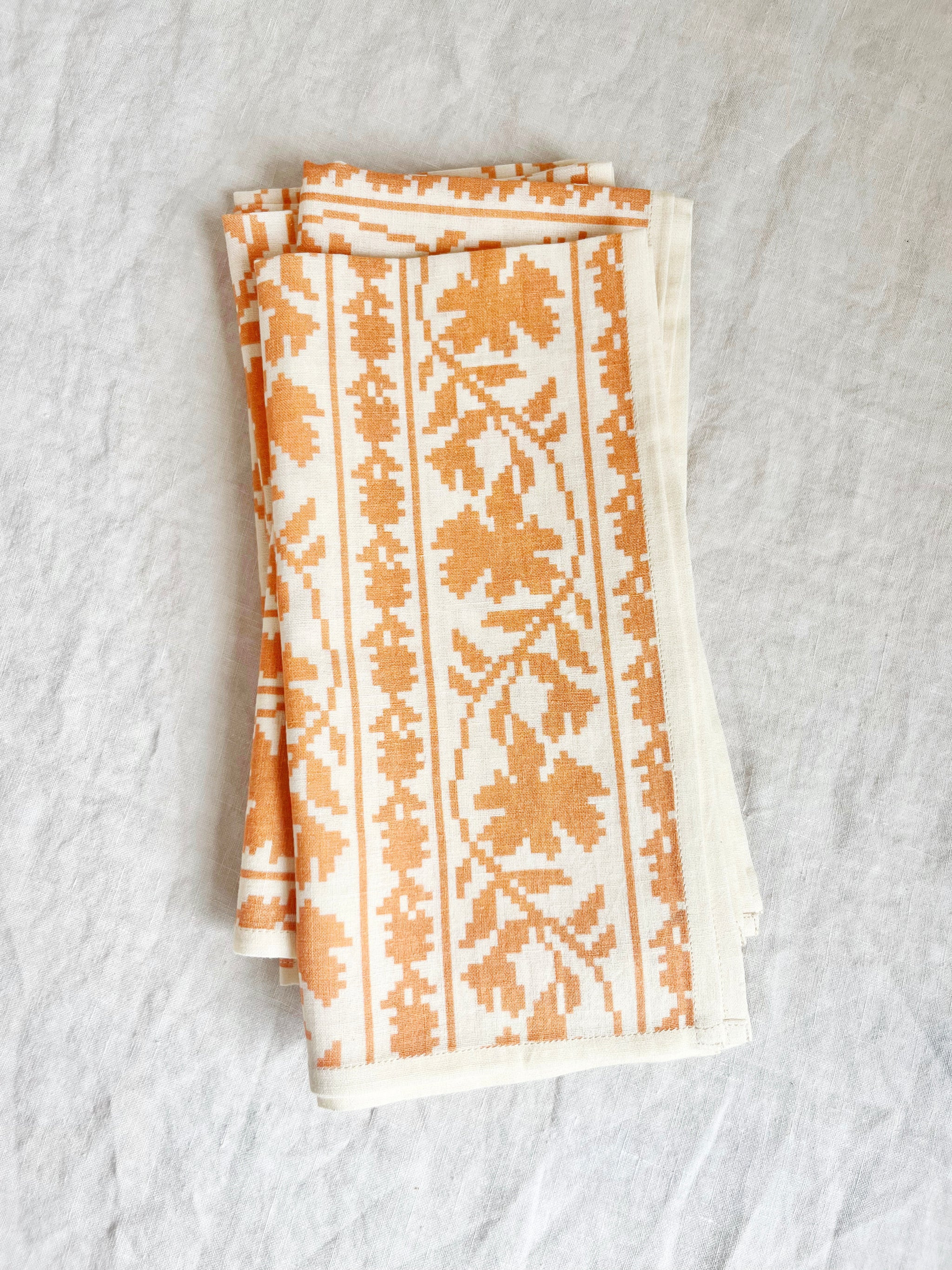 Odessa Napkins - Apricot S/4 | the ARK elements