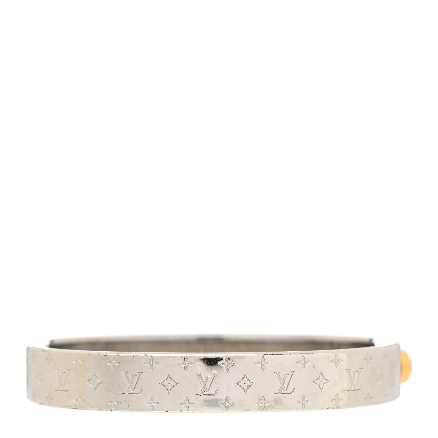 Palladium Monogram Nanogram Cuff S Silver | FASHIONPHILE (US)