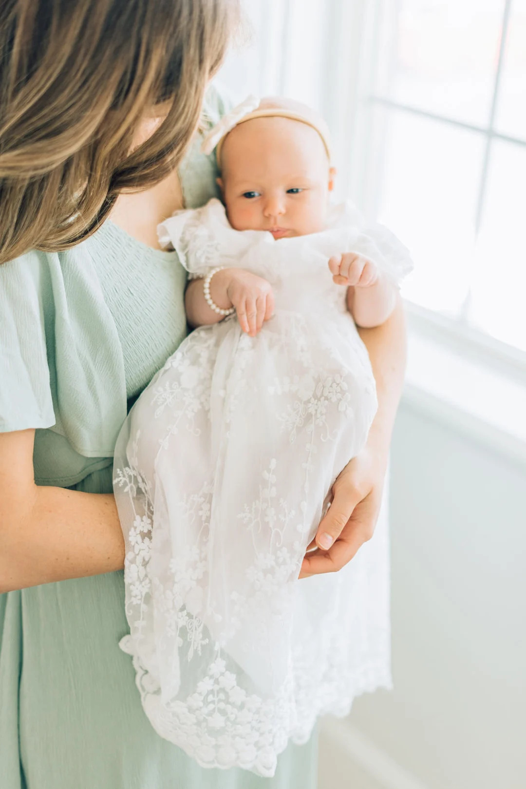 The Eva Jane Dress - Beautiful Baby Girl White Blessing/Christening Baptism Lace gown | Etsy (US)
