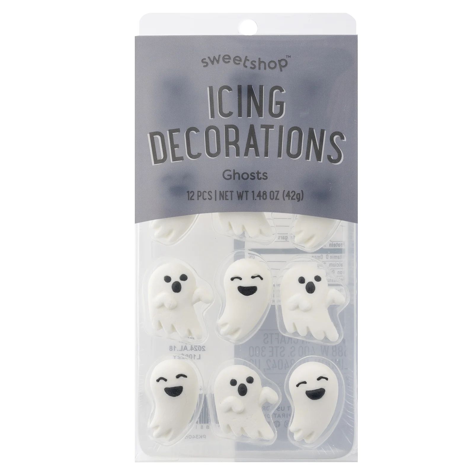 Sweetshop White Ghost Icing Decorations, 12 Pieces | Walmart (US)