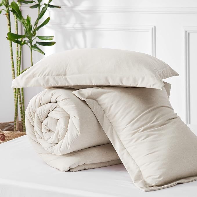 Bedsure King Comforter Set Kids - Beige King Size Comforter, Soft Bedding for All Seasons, Cation... | Amazon (US)