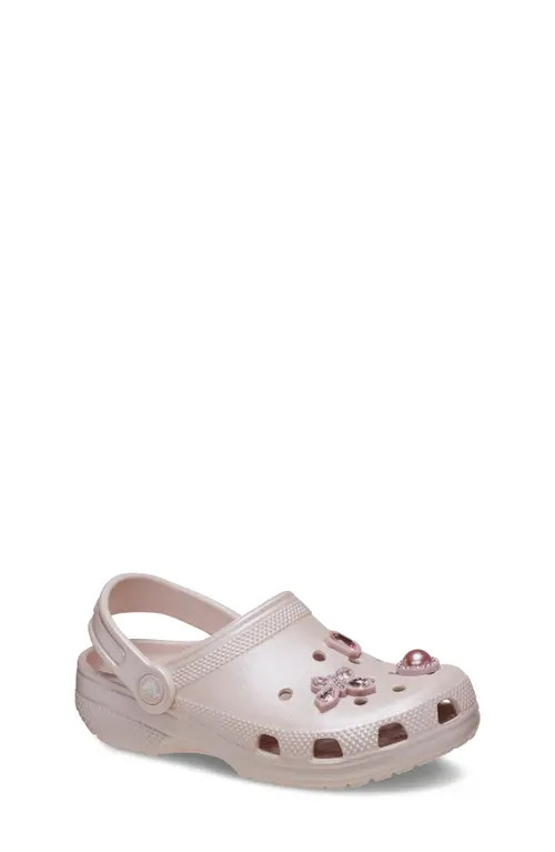 CROCS Kids' Shimmer Gem Classic Clog in Quartz at Nordstrom, Size 5 M | Nordstrom