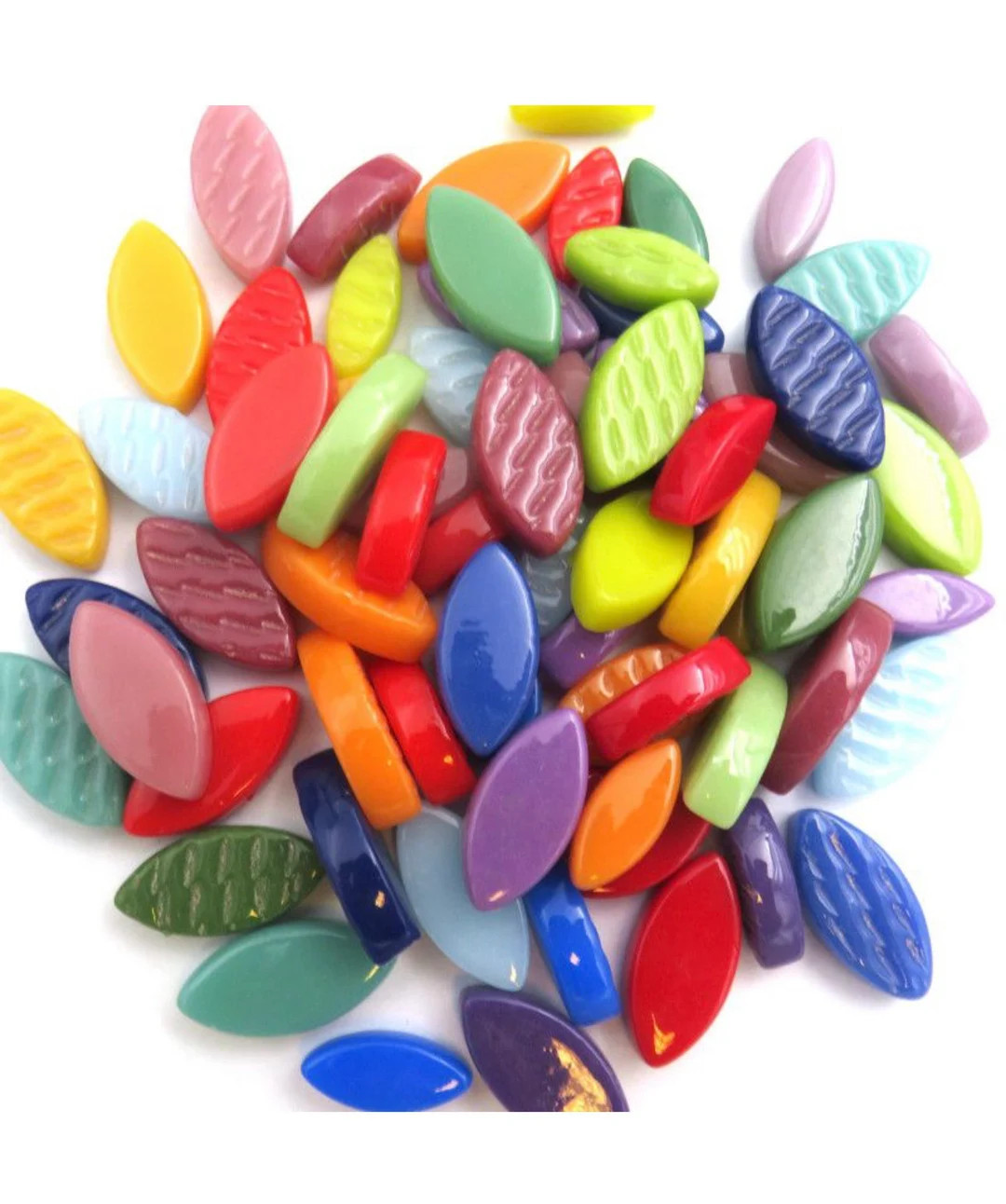 Mosaic Tiles/ Vibrant Glass Petal Mix //1/4 pound +\- 50 pieces//Mosaic Surplus | Etsy (US)