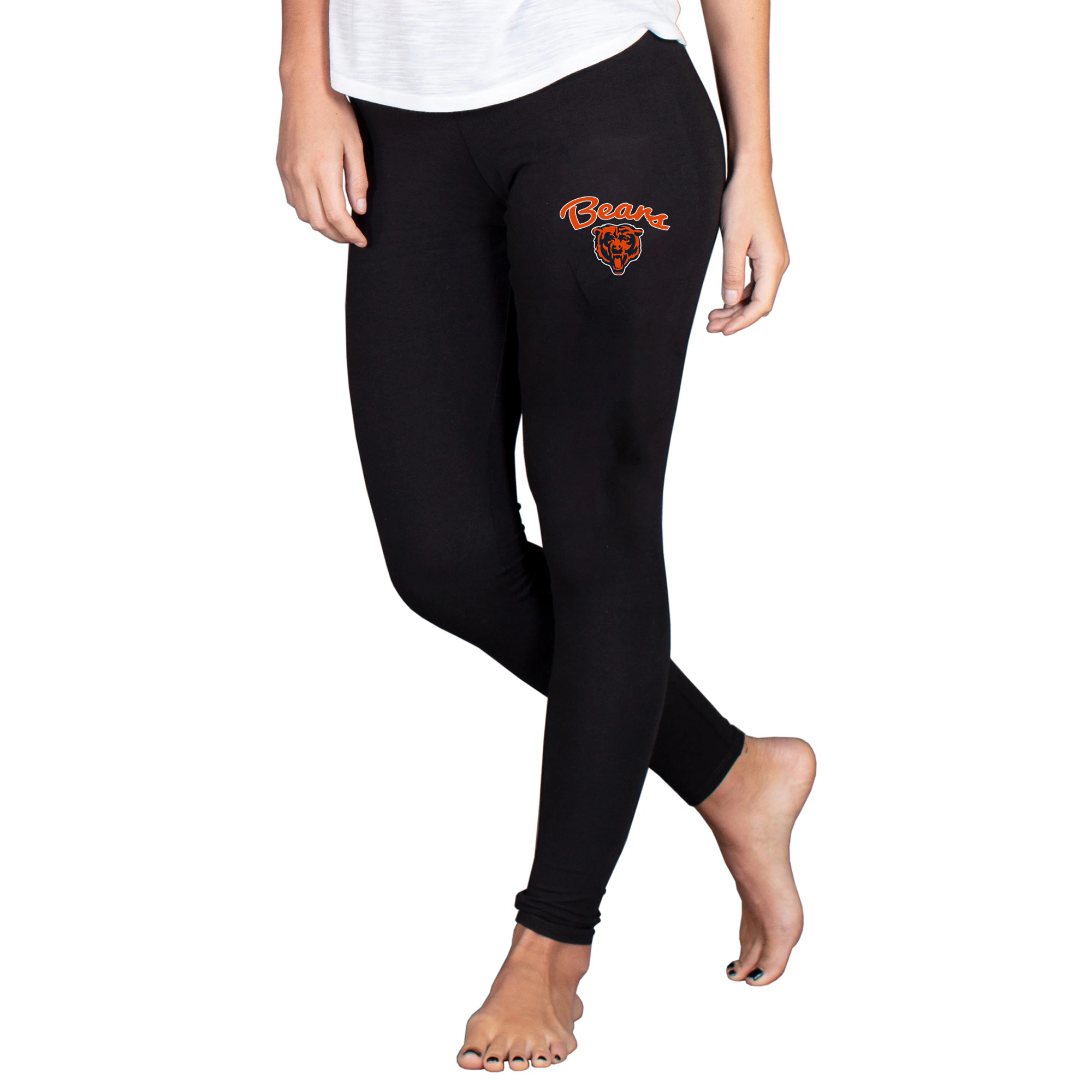Women's Chicago Bears  Concepts Sport Black Lightweight Fraction Lounge Leggings | NFL Shop