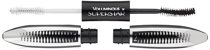 L'Oreal Paris Cosmetics Voluminous Superstar Mascara, Washable, Blackest Black, 0.41 Fl. Oz, 1 Co... | Amazon (US)