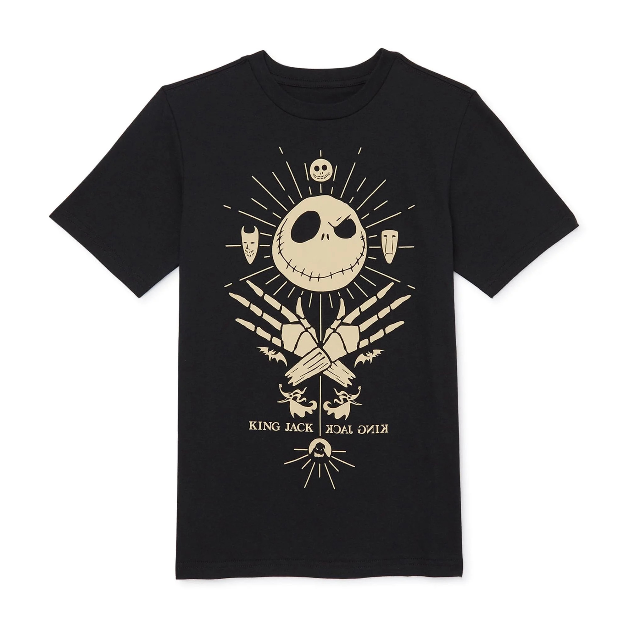 Disney Boys Nightmare Before Christmas, Crew Neck, Short Sleeve, Graphic T-Shirt | Walmart (US)