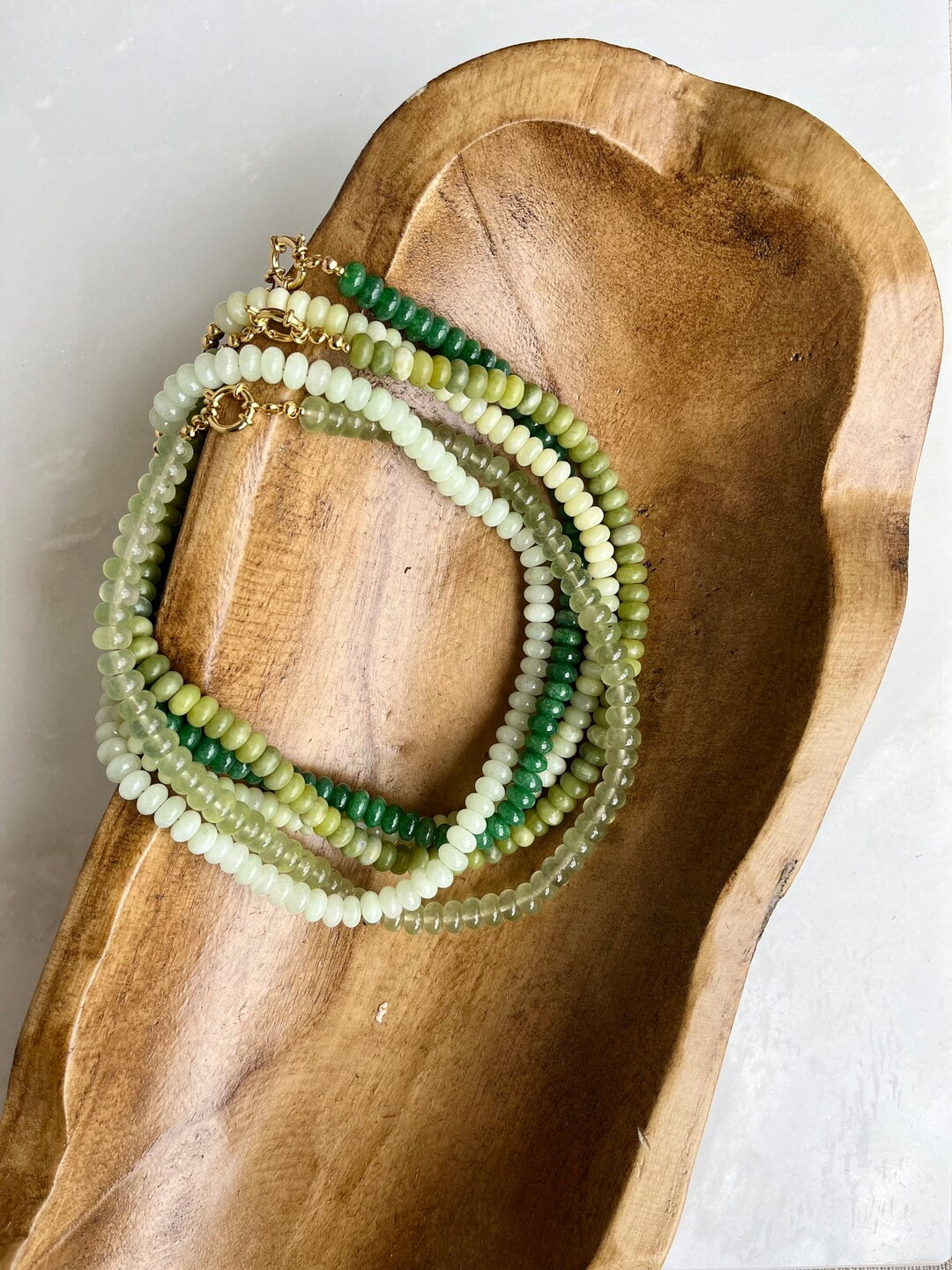 Green Lovers Gemstone Necklace | Etsy (US)