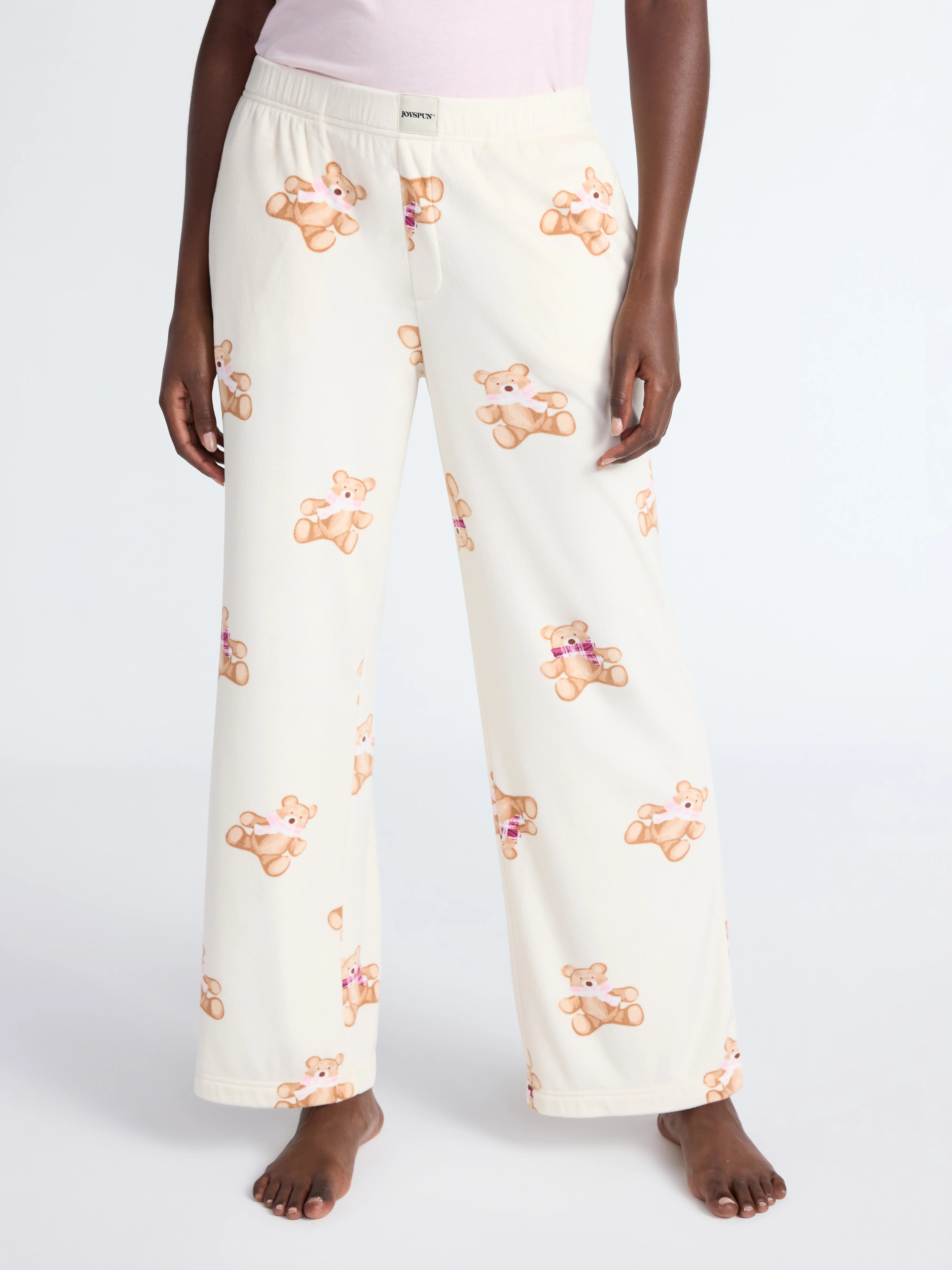 Joyspun Women's Velour Wide-Leg Sleep Pants, Size XS-3X | Walmart (US)