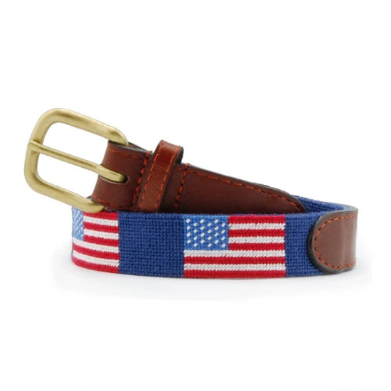 Smathers and Branson American Flag Children's Needlepoint Belt | JoJo Mommy