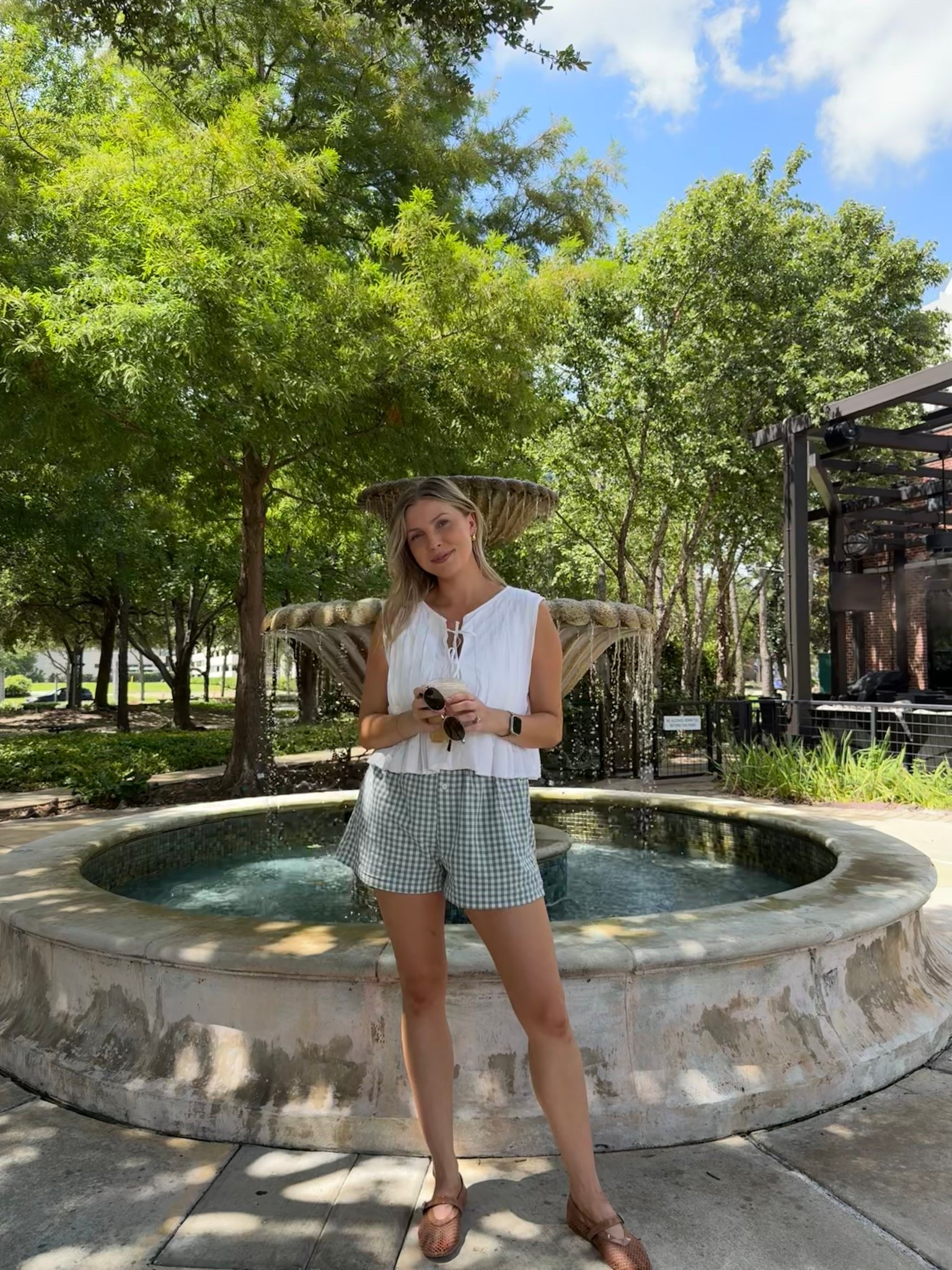 Casual summer outfit perfect for vacation! This top is one of my faves & very nursing friendly. These boxer shorts are stretchy & postpartum/pregnancy friendly! Wearing a S in my top, M in sports bra tank and M in boxer shortss

#LTKSummerEdit 

#LTKBump #LTKStyleTip