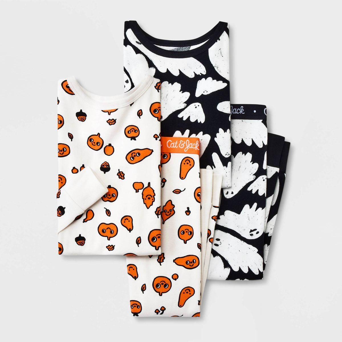 Toddler Boys' 4pc Pumpkin & Ghost Pajama Set - Cat & Jack™ Black | Target