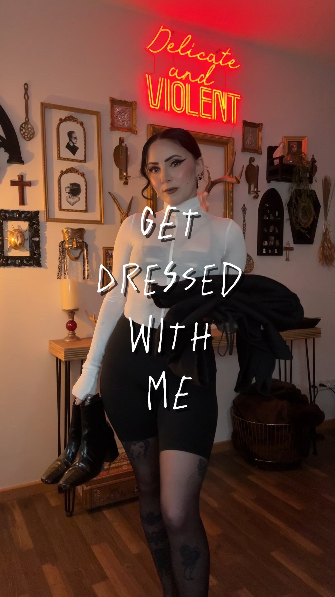 Goth winter outfit but make it chic 
Bralette is from The end Lingerie 
Most of my jewelry is from RegalRose dc _withmandie for a small discount

#LTKSeasonal #LTKgrwm #LTKWorkwear