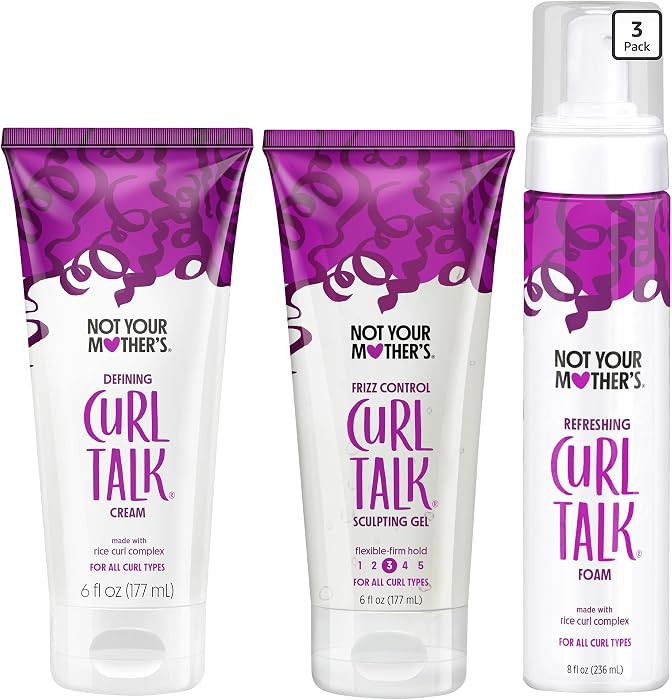 Not Your Mother's Curl Talk Frizz Control Sculpting Gel, Defining Cream, and Refreshing Curl Foam... | Amazon (US)