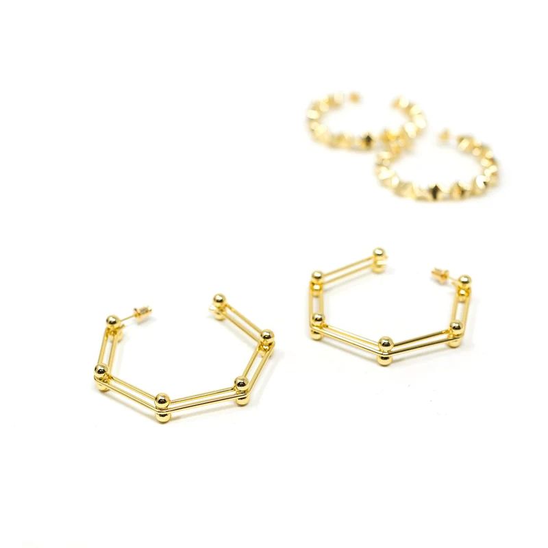 Ball and Chain Link Hoops | The Sis Kiss