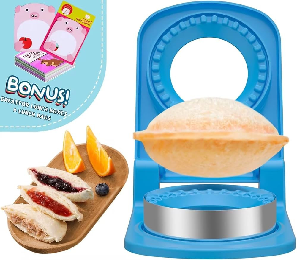 HiYZ Sandwich Cutter and Sealer - Stainless Steel Decruster Sandwich Maker - Peanut Butter and Je... | Amazon (US)