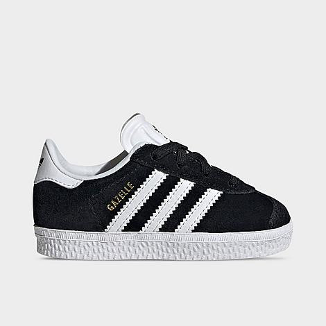 adidas Kids Toddler Originals Gazelle Stretch Lace Casual Shoes in Black/White Size: 7.0 | JD Sports (US)