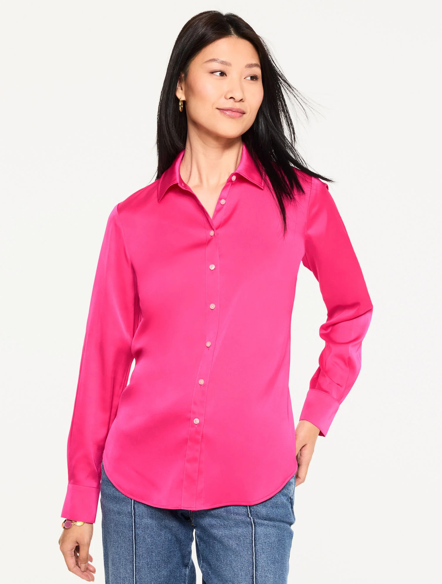 Soft Satin Charmeuse Shirt | Talbots