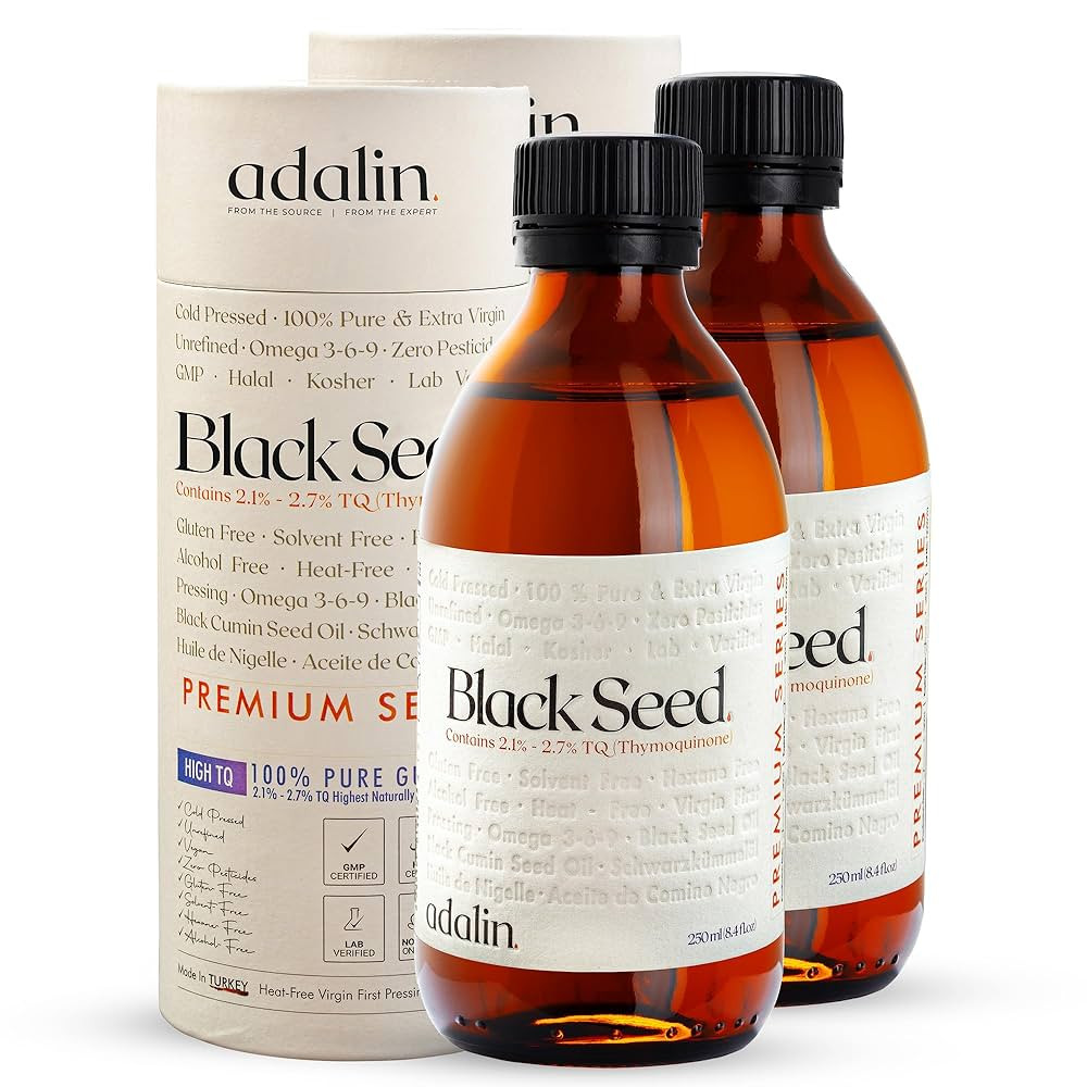 adalin Black Seed Oil Liquid 16.8 fl oz | Nigella Sativa Seed Oil | High Thymoquinone | Cold Pres... | Amazon (US)