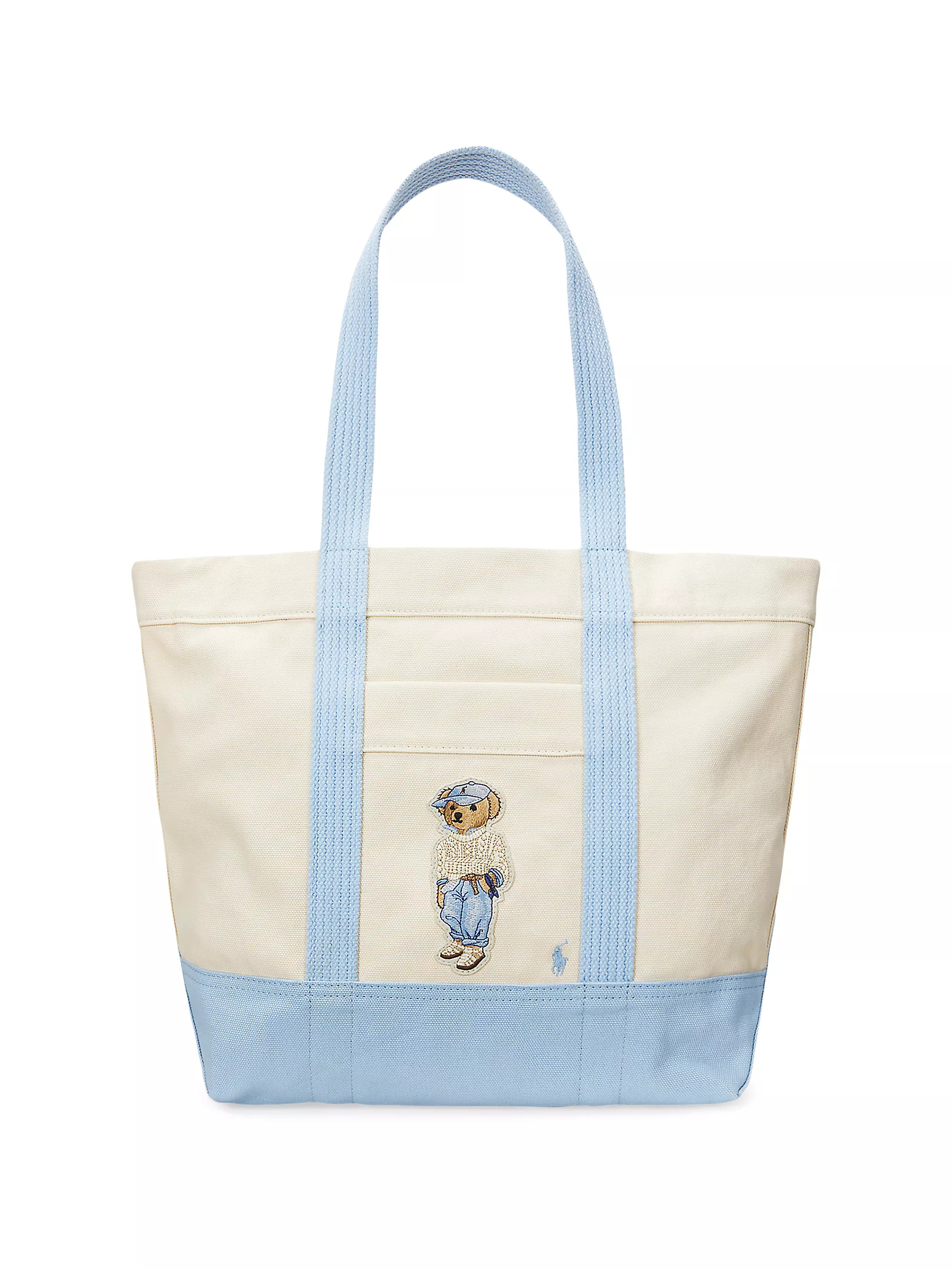 Large Embroidered Polo Bear Canvas Tote Bag | Saks Fifth Avenue