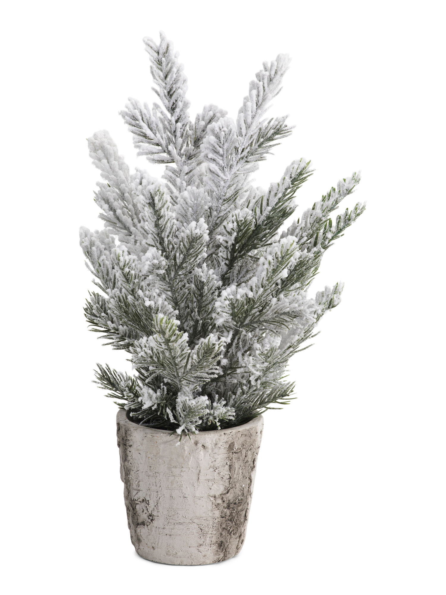 17in Flocked Tree In Birch Pot | Plants & Planters | Marshalls | Marshalls